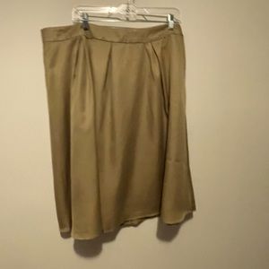 Yige khaki Pleated Skirt